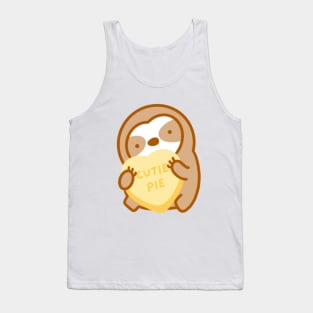 Cute Valentine Cutie Pie Candy Heart Sloth Tank Top